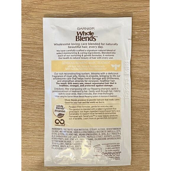 50 GARNIER WHOLE BLENDS Honey Treasures REPAIRING MASK Sample .6 oz ea l… - Picture 3 of 3